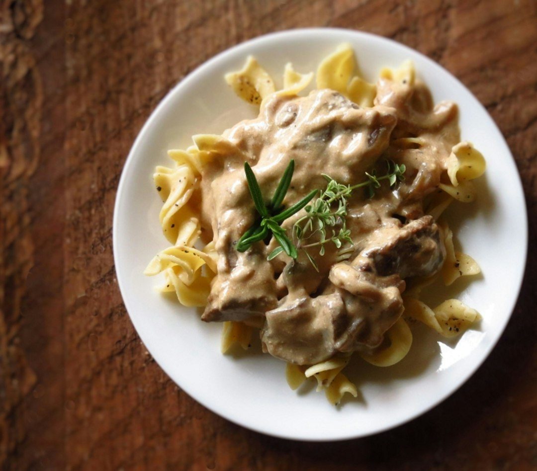 One-Pan Beef Stroganoff with Egg Noodles
