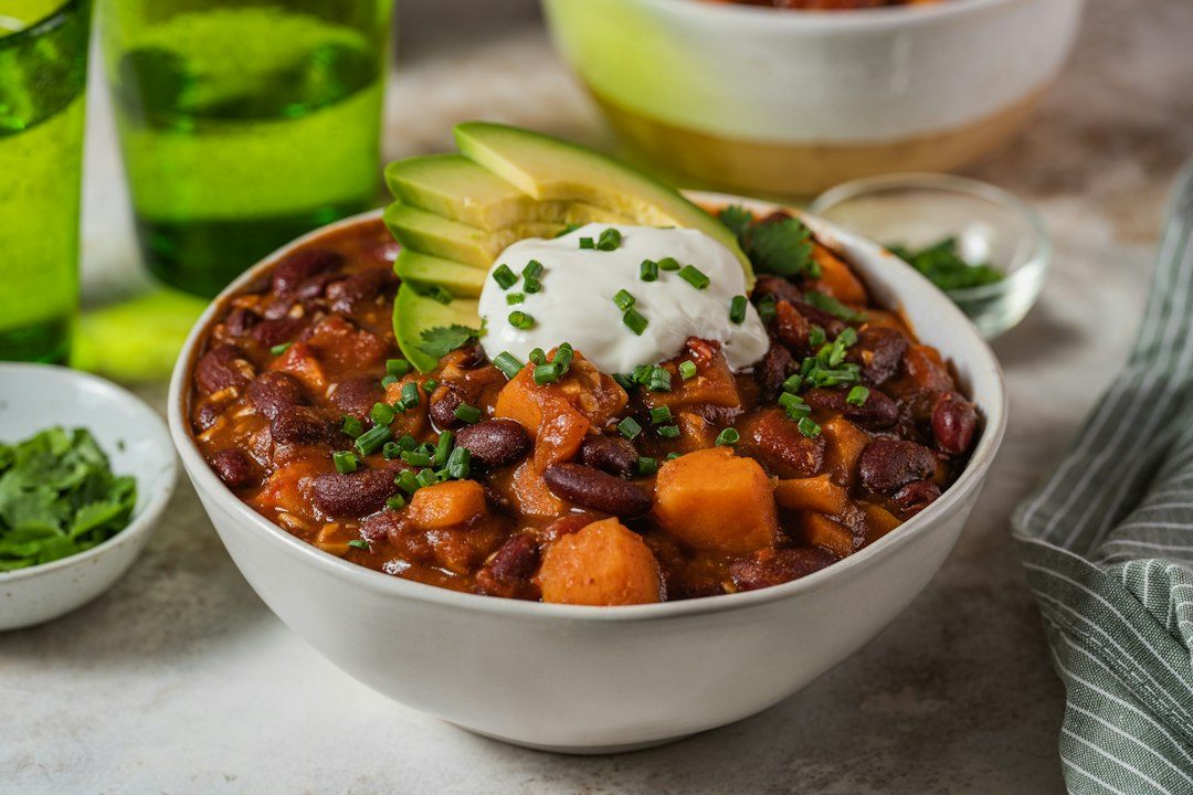One-Pot Sweet Potato and Kidney Bean Chili